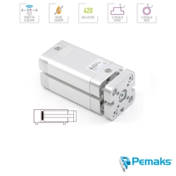 PEMAKS - Pemaks - PKY-A Serisi Dönmez Milli Manyetik Kompakt Pnömatik Silindir (Ø32...Ø100)