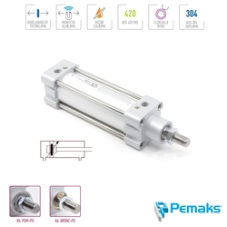 PEMAKS - Pemaks - PST-A Serisi Saplamalı Tip Manyetik ve Yastıklamalı Pnömatik Silindir (Ø32...Ø125) (ISO 15552)