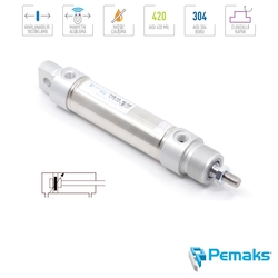 PEMAKS - Pemaks - PVB-A Serisi Manyetik ve Yastıklamalı Mini Pnömatik Silindir (Ø32…Ø63)