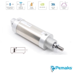 PEMAKS - Pemaks - PVB-A Serisi Manyetik ve Yastıklamalı Mini Pnömatik Silindir (Ø80…Ø100)
