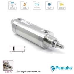 PEMAKS - Pemaks - PVS-A Serisi Komple Paslanmaz Çelik Manyetik Mini Pnömatik Silindir (Ø80…Ø100) (ISO 6432)