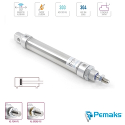 PEMAKS - Pemaks - PM-A Serisi Manyetik Mini Pnömatik Silindir (Ø8...Ø25) (ISO 6432)