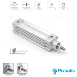 PEMAKS - Pemaks - PMT-A Serisi Manyetik ve Yastıklamalı Pnömatik Silindir (Ø32...Ø100) (ISO 15552)