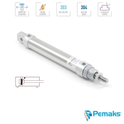 PEMAKS - Pemaks - PMY-A Serisi Manyetik ve Yastıklamalı Mini Pnömatik Silindir (Ø16...Ø25) (ISO 6432)
