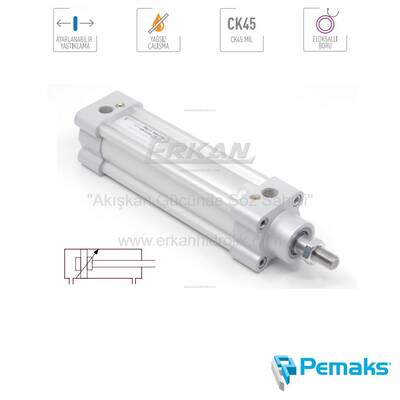 Pemaks - PNC-Y Serisi Yastıklamalı Pnömatik Silindir (Ø32...Ø125) (ISO 15552) - 1