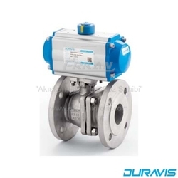 Pnömatik Aktüatörlü 2/2-Yollu 2 Parçalı Flanşlı Tip 304SS Paslanmaz Çelik Küresel Vana (PBLV 230/231) - DURAVIS