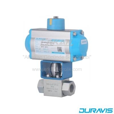 Duravis - Pnömatik Aktüatörlü 2/2-Yollu Dişli Tip Hidrolik Küresel Vana (PBLV 500/501)
