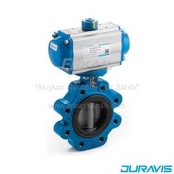 Pnömatik Aktüatörlü 2/2-Yollu Lug Tip EPDM Contalı Kelebek Vana (PBFV 210/211) - DURAVIS