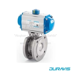 DURAVIS - Duravis - Pnömatik Aktüatörlü 2/2-Yollu Wafer Monoblok Tip 316SS Paslanmaz Çelik Küresel Vana (PBLV 370/371)