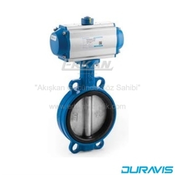 Pnömatik Aktüatörlü 2/2-Yollu Wafer Tip NBR Contalı Kelebek Vana (PBFV 100/101) - DURAVIS
