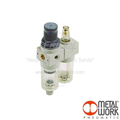 Pnömatik İkili Hava Hazırlayıcı (Filtre+Regülatör)+Yağlayıcı - BIT FR+L - 1