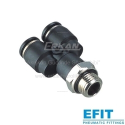 Pnömatik Push-In Nikel Kaplı Pirinç+Plastik Döner Dişli YE (PX-G) - EFIT