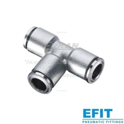 EFIT - Efit - Pnömatik Push-In Nikel Kaplı Pirinç TE