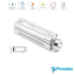 PTR-M Serisi Dönmez Milli Manyetik ve Yastıklamalı Pnömatik Silindir (Ø32...Ø100) - PEMAKS