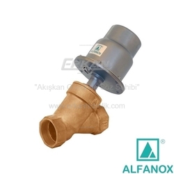 ALFANOX - Rg5 Bronz Gövdeli Y-Tipi Düz Geçişli PTFE Contalı Tek Etkili N.K. Pistonlu Vana - Seri: 405 Dişli Tip